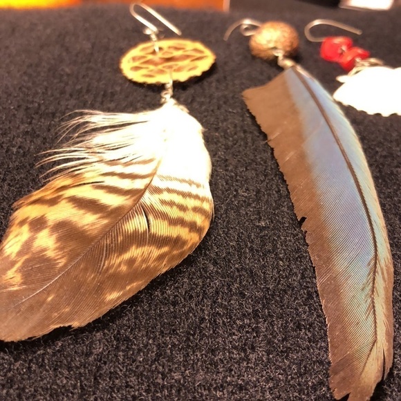 Feather 🪶 and shell 🐚 earrings - Picture 2 of 7